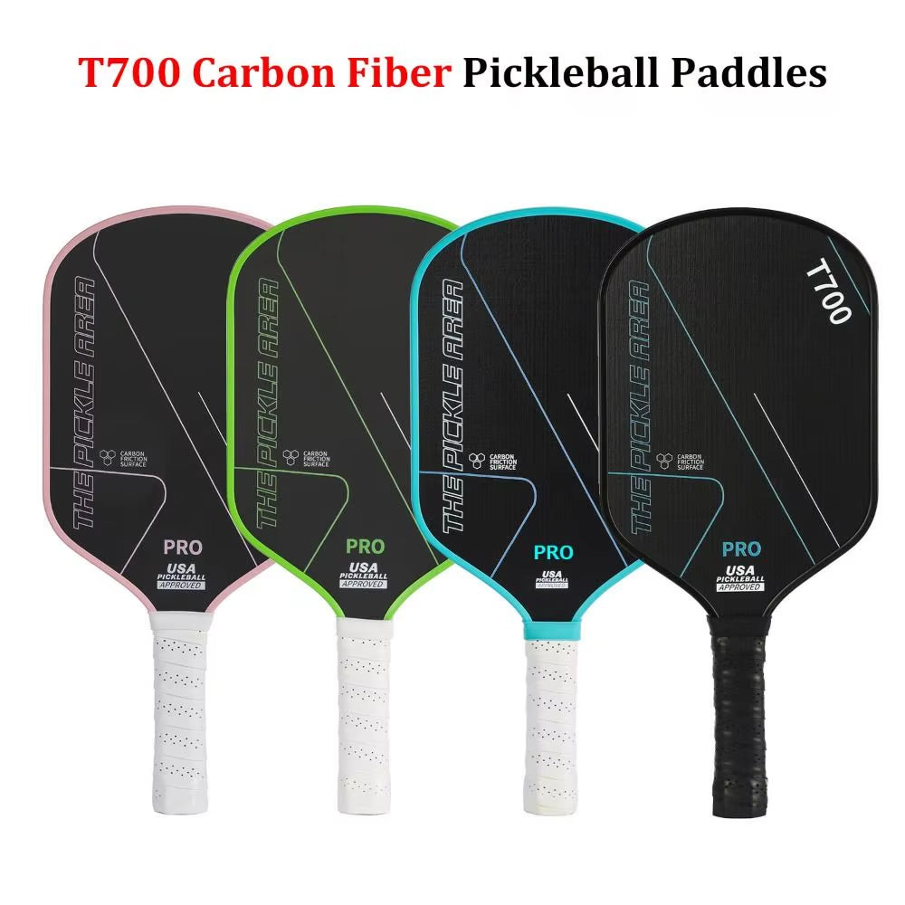 T700 Pickleball Paddle Carbon Fiber USAPA Approved Pickle Ball Paddle Lightweight Frosted Surface Professional Game Supplies